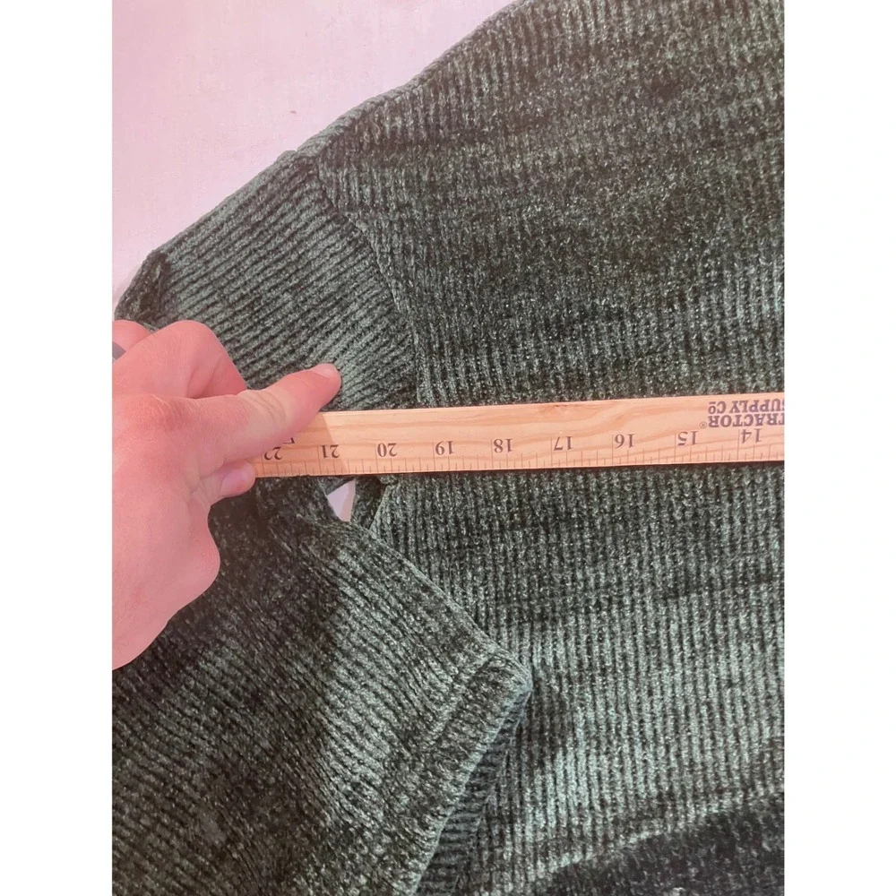 Gilligan & O'Malley Dark Green Chenille Ribbed Hoodie Sleepwear XS RN17730 - Picture 3 of 7